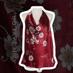 Ann Taylor Petite Halter Floral Print